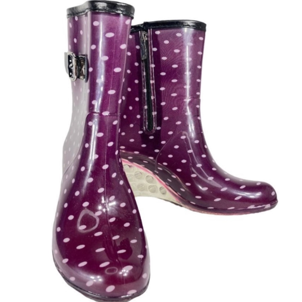Sanming Mei size 38 (7) Womens Wedge Rain Boots